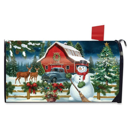 Festive Holiday Barn OS Mailbox Cover       OSMC8-8184