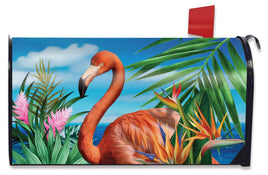 Flamingo Paradise Mailbox Cover       MC6-9808