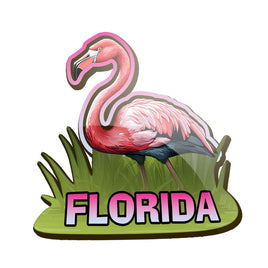 Foil Flamingo Magnet     H5043