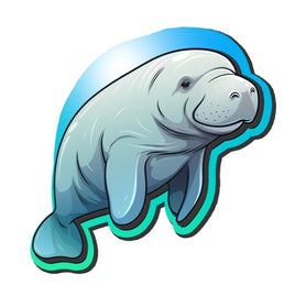 Foil Manatee Magnet     H5045-3