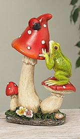 Frogs on Mushrooms with Ladybug     GR067910