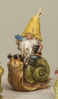 Garden Gnome on Snail    GR053210