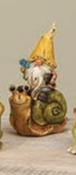 Garden Gnome on Snail    GR053210