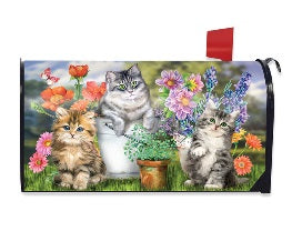 Garden Cats Mailbox Cover       MC5-9209