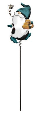 Gnome With Bee Hive Plant Pick           SV08-94283