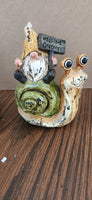 Gnomes Riding Turtles, Snail & Frog       GR041960
