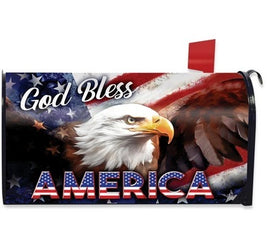 Bless America Eagle Mailbox Cover       MC6-8667