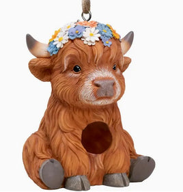 Highland Cow Resin Birdhouse    SP1810360