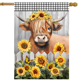 Highland Cow Std Flag   HF8-8485