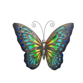 Iridescent Blue/Green Butterfly Wall Decor   HH106218B