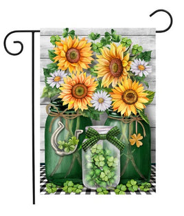 Irish Mason Jars Garden Flag   GF4-9340