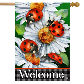 Ladybugs & Daisies Standard Flag   HF8-28870
