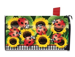 Ladybugs & Sunflowers Mailbox Cover       MC5-9166