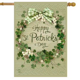 Lucky Wreath St. Patrick's Day Std Flag   HF8-28348