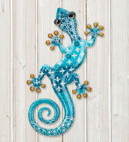 Gecko Metal Wall Decor 8" - Blue    RA0513014