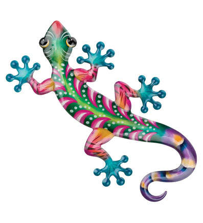 green pink gecko metal wall decor 18"  ra1212905