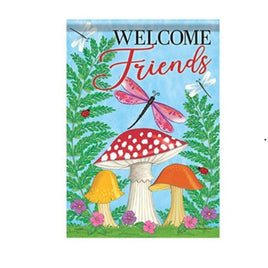 Mushrooms & Dragonflies Garden Flag                  CR6-50759