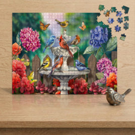 Spring Bird Bath 1000 Pc Jigsaw Puzzle    PZ8-08668
