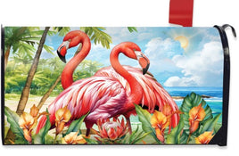 Pair of Flamingos Mailbox Cover       MC6-8651