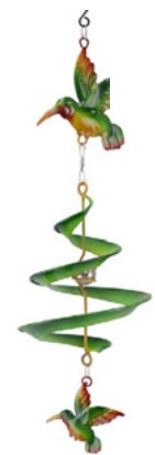Corkscrew Hanging Spinner with Hummingbird   RCS1031354