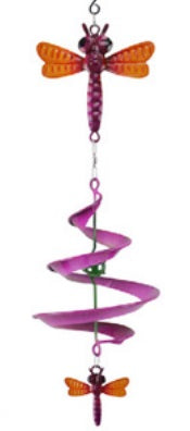 Corkscrew Hanging Spinner with Dragonfly   RCS1031355