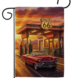 Route 66 Gas Diner Garden Flag    TG-61027