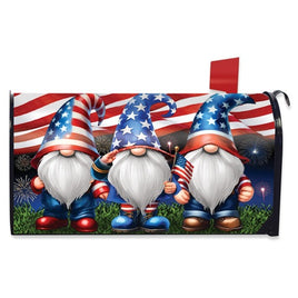 Saluting Gnomes Patriotic Mailbox Cover       MC6-8634