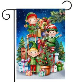 Santa's Elves Garden Flag   GF4-8420