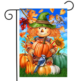 Smiling Scarecrow Garden Flag   GF4-8815