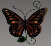 Solar Butterfly Decor-Orange   SV2294436