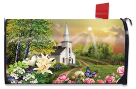 Spring Church Mailbox Cover       MC6-9801