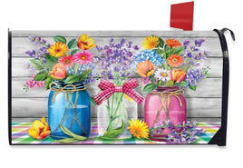 Spring Floral Jars Mailbox Cover       MC6-9208