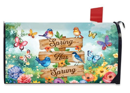Spring Has Sprung Sign Mailbox Cover       MC6-8361
