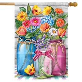 Spring Floral Jars Standard Flag   HF8-29208