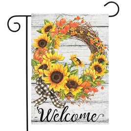 Sunflower Fall Wreath Garden Flag   GF4-9470