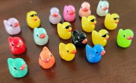 Tiny Multi-Colored Resin Ducks Set of 4