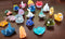 Tiny Multi-Colored Resin Sea Creatures  Set of 6
