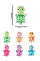 Tiny Luminous Multi-Colored Resin Turtles Set of 10
