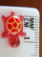 Tiny Luminous Multi-Colored Resin Turtles Set of 10