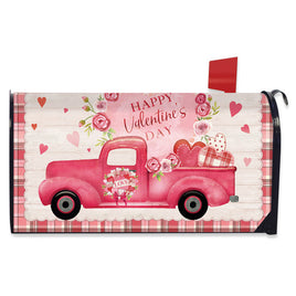 Valentines Love Pickup Mailbox Cover       MC6-8644