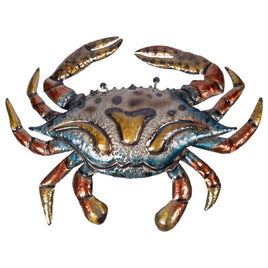 Metallic Metal Crab Wall Decor 23"   W-3653