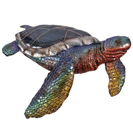 Metallic Metal Turtle 20"  Wall Art          W-3702