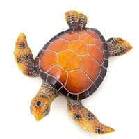 Amber Resin Sea Turtle Shell Large Figurine 15"                   WW-347