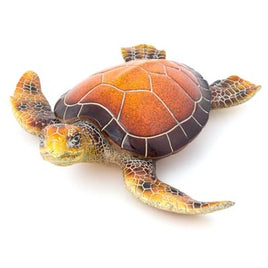 Amber Resin Sea Turtle Shell Large Figurine 15"                   WW-347