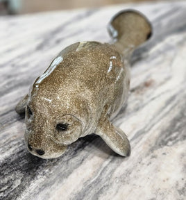 large 18" gray manatee figurine            ww-35120