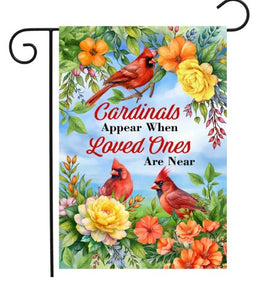 When Cardinals Appear Garden Flag   GF4-8361