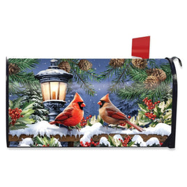 Winter Glow Cardinals OS Mailbox Cover       OSMC8-8783