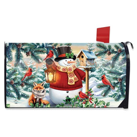 Winter Lantern Snowman OS Mailbox Cover       OSMC8-8223