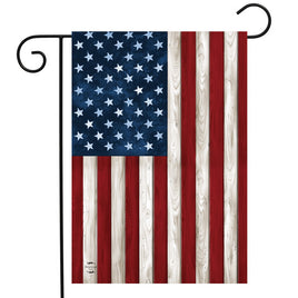 Wood Look American Flag Garden Flag   GF4-8676