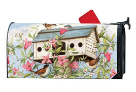 spring birdhouse w/ clematis mailwrap        sd-01632